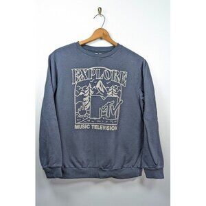 Explore MTV Sweatshirt Size Medium Retro‎ 80s Music Television Crewneck Pullover